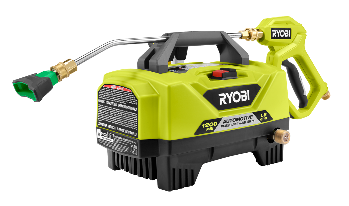 1200 PSI 1.8 GPM Cold Water Automotive High Flow Electric Pressure Washer Kit