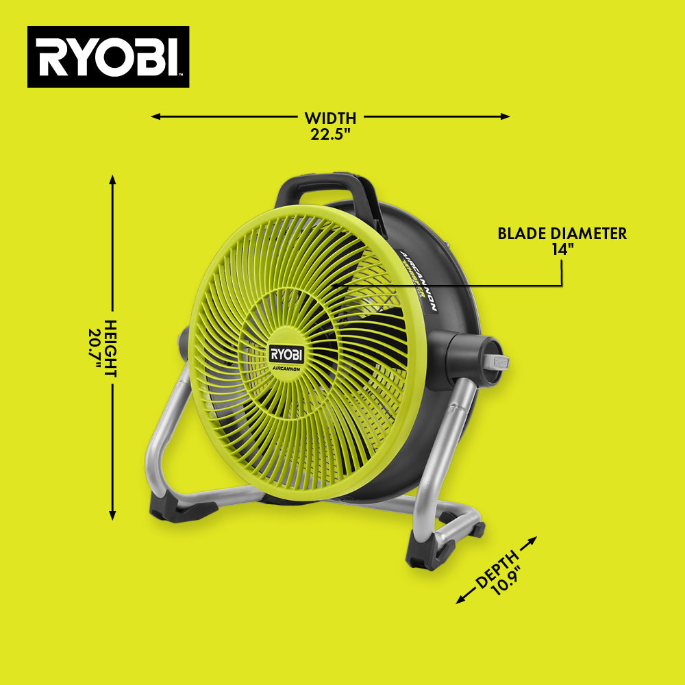 18V ONE+ HYBRID WHISPER SERIES 14" AIR CANNON FAN Image 4